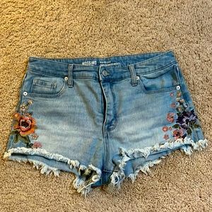 Mossimo high rise jean shorts